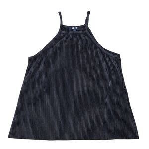 Shift Black Flowy Ribbed Tank Top Size S